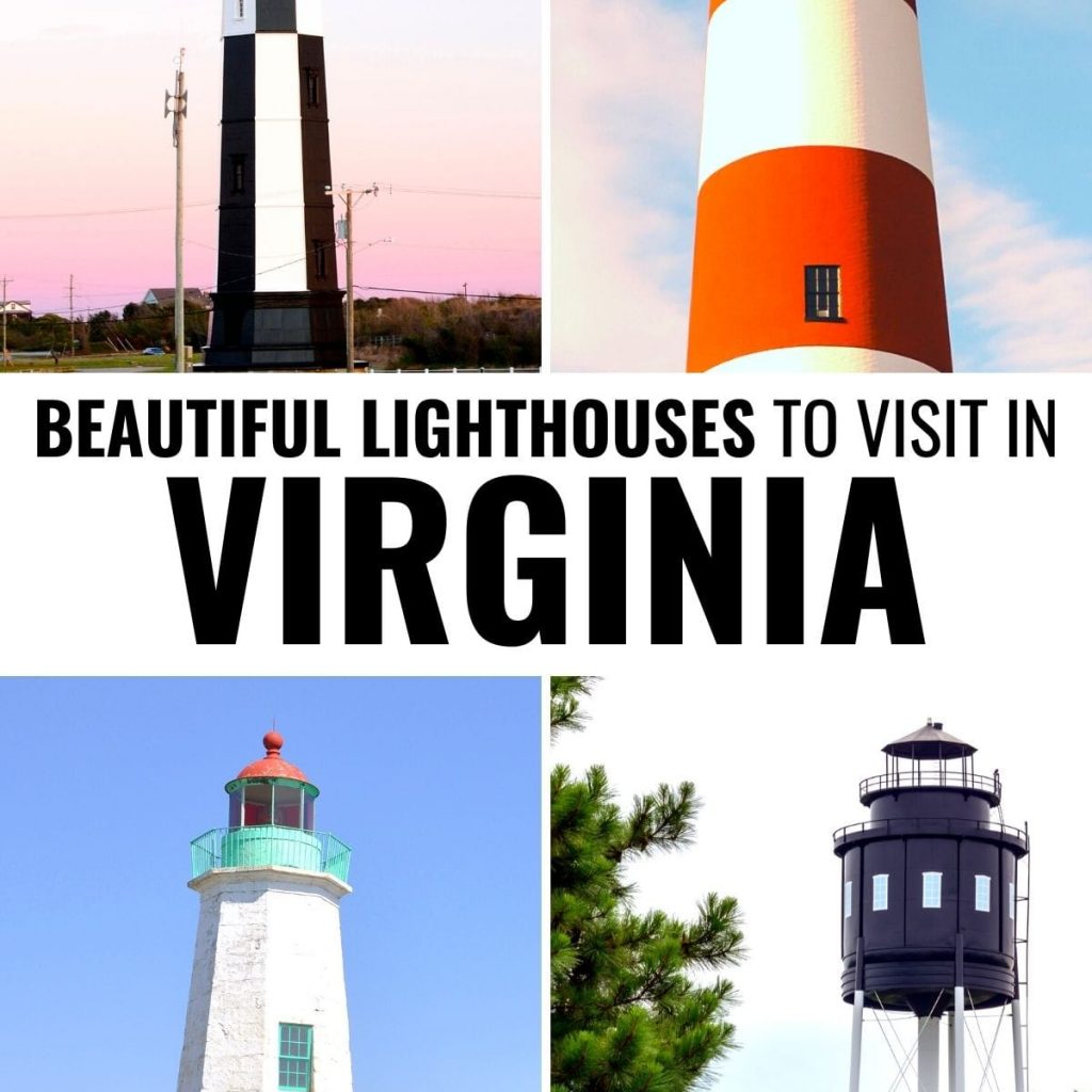 Do you love visiting lighthouses? This guide to lighthouses in Virginia shows the best ones you can visit. There are 7 Virginia lighthouses listed. | Things to do in Virginia | Cape Henry | Cape Charles | Assateague Island | Places to visit in Virginia | Jones Point Alexandria VA | Mathews County | Old Point Comfort | New Point Comfort | Eastern Shore Virginia | Virginia lighthouses 