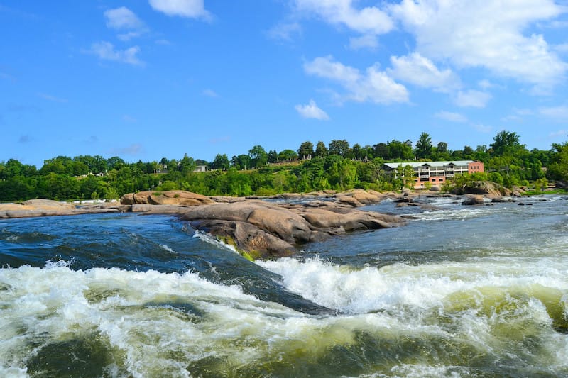 James River as seen from Belle Isle in Richmond