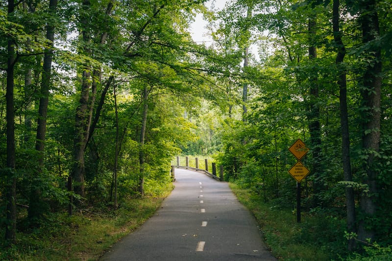 Mount Vernon bike trail in Virginia