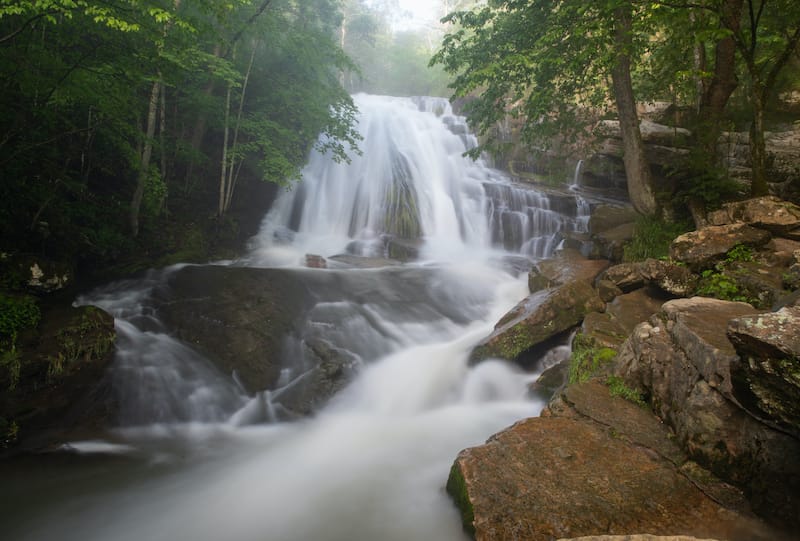 Roaring Run Furnace Trail Waterfalls hiking near Charlottesville