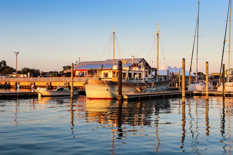 Boat at the Cape Charles Marina in VA