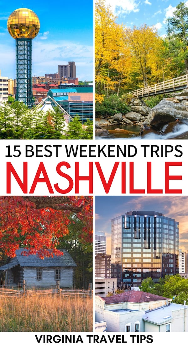 Are you bored with city life and are looking for the best weekend trips from Nashville? This guide showcases several Nashville weekend getaways - click for more! | Nashville things to do | Things to do in Nashville | Nashville sightseeing | Nashville day trips | Nashville weekend trips | Weekend getaways from Nashville | Places to visit near Nashville | State parks near Nashville | National Parks near Nashville | Places to visit in Tennessee | Tennessee itinerary