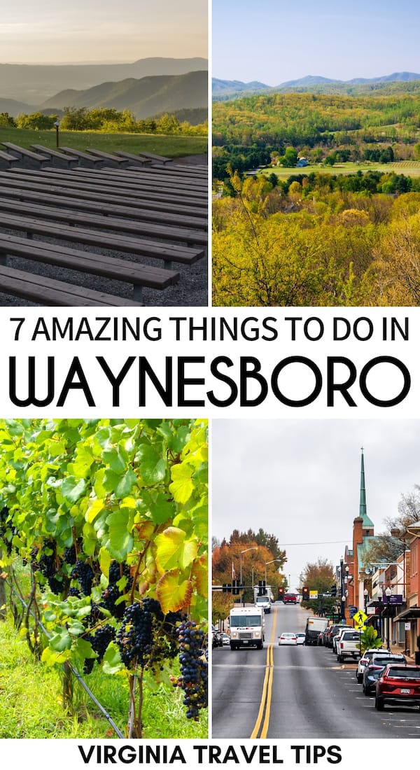 Are you heading to the Shenandoah Valley soon and are looking for things to do in Waynesboro VA? This guide details the best Waynesboro attractions (and more)! | Waynesboro landmarks | Waynesboro things to do | Waynesboro Virginia | Waynesboro itinerary | Places to visit in Virginia | Shenandoah Valley | Waynesboro places to visit | What to do in Waynesboro | Places near Shenandoah National Park | Virginia destinations | Waynesboro hiking | Virginia wine | Virginia craft beer