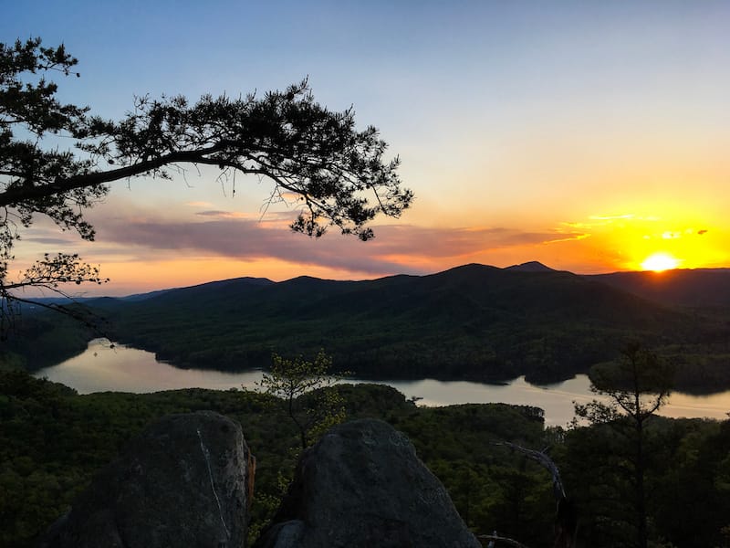 Carvins Cove near Roanoke hiking