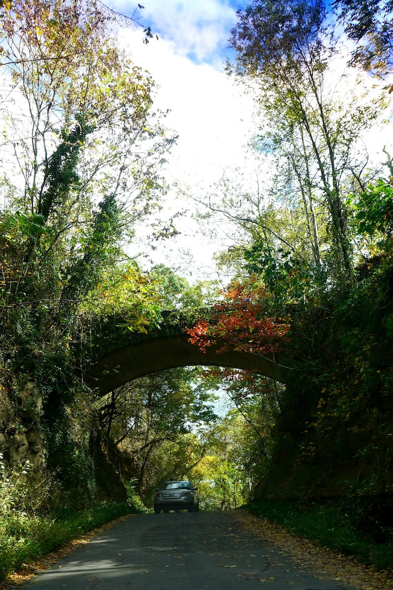 Helen's Bridge is one of the stops on the Ghost Tour (this is during fall)