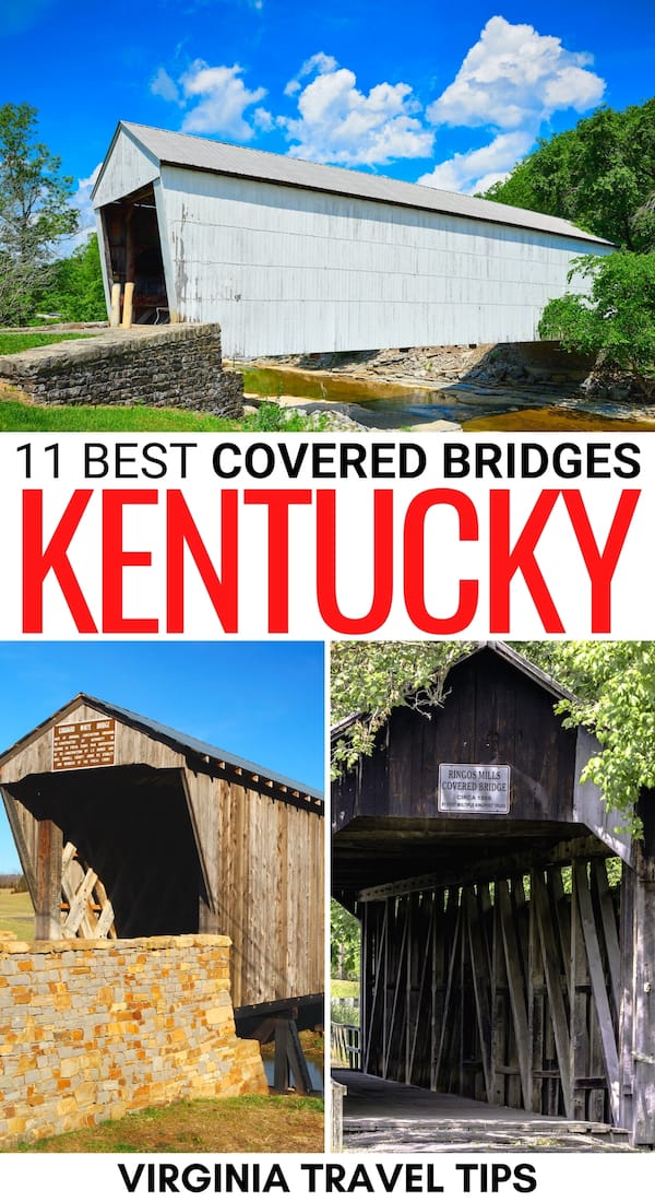 Are you interested in locating the best covered bridges in Kentucky? This guide details some of the most iconic Kentucky covered bridges you can visit today! | Places to visit in Kentucky | Things to do in Kentucky | Kentucky destinations | Covered bridges in the south | Covered bridges in KY | KY covered bridges | Southern covered bridges | What to do in Kentucky | Kentucky itinerary