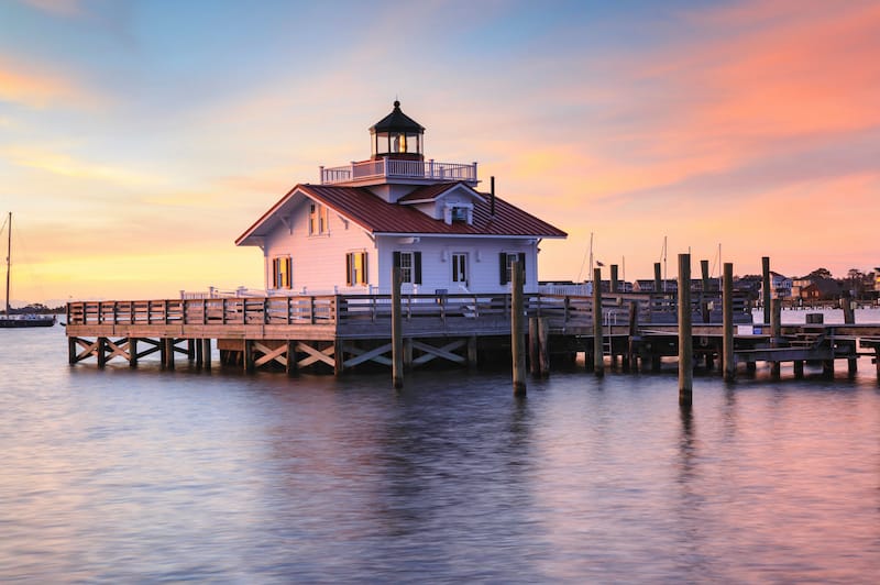 Roanoke Marshes Lighthouse in Manteo