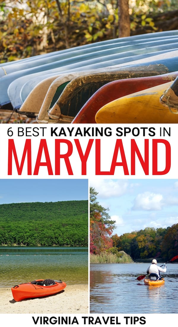 Are you looking to go canoeing and kayaking in Maryland? This guide details the best places to go canoeing in Maryland, the rules, and rental information. | Kayak Maryland | Canoe Maryland | Maryland Kayaking | Maryland Canoeing | Things to do in Maryland | Kayaking in MD | Canoeing in MD | Renting kayaks in Maryland | Places to visit in Maryland | Maryland Rivers | Maryland things to do | Kayaking Chesapeake Bay