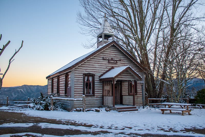 Abandoned church in nearby Maggie Valley