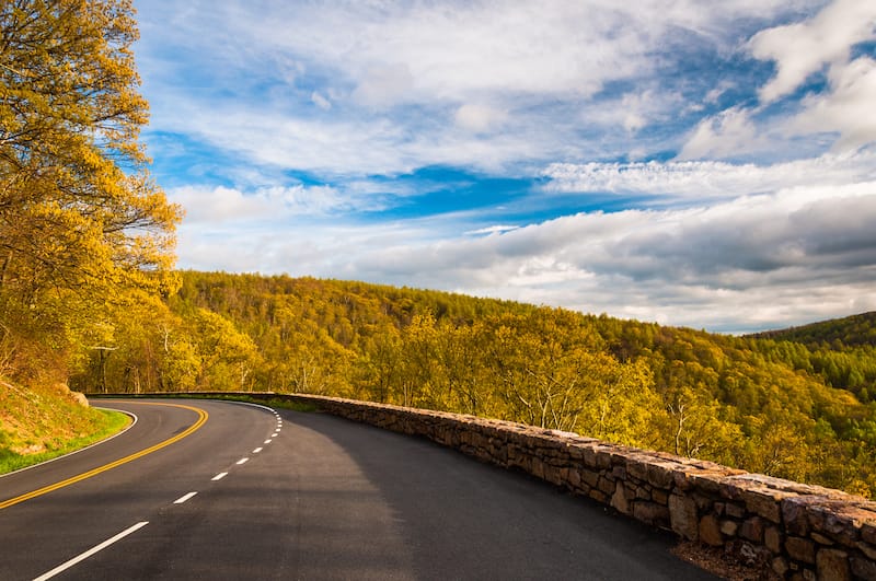 Skyline Drive in Shenandoah National Park