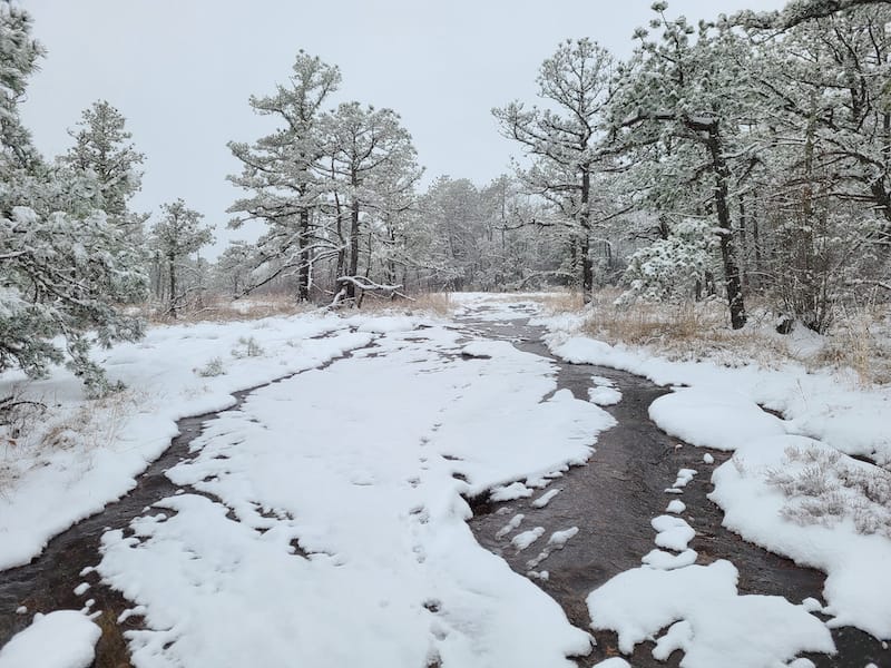 Winter hiking near Asheville