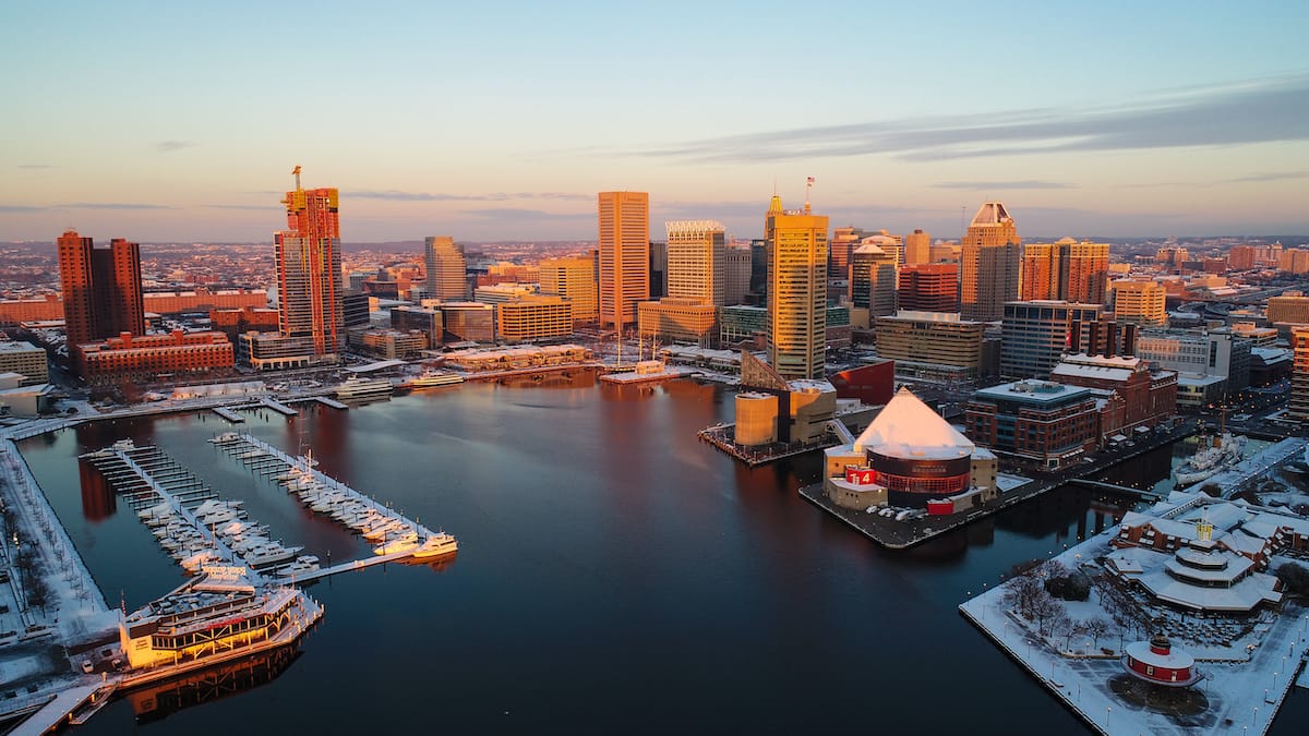 Baltimore in winter