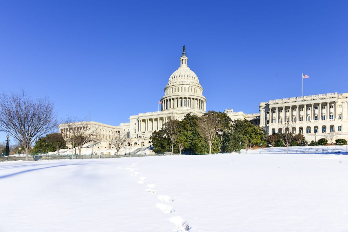 Capitol Building during Winter in Washington DC