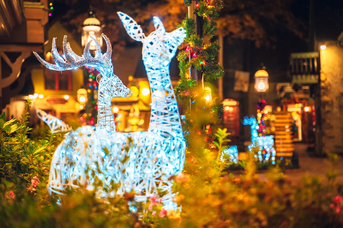 Colorful Gatlinburg in winter