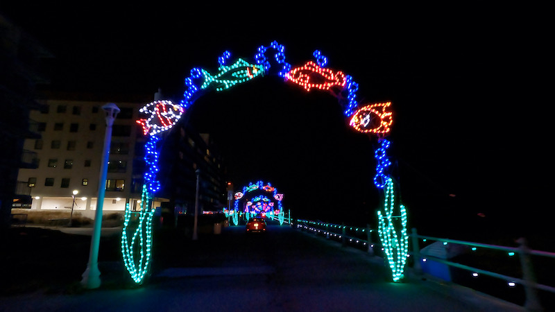 Driving on the Boardwalk in VA Beach in December 2021