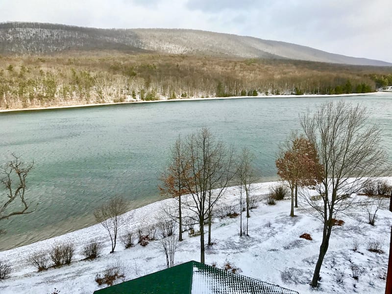 Rocky Gap State Park in winter