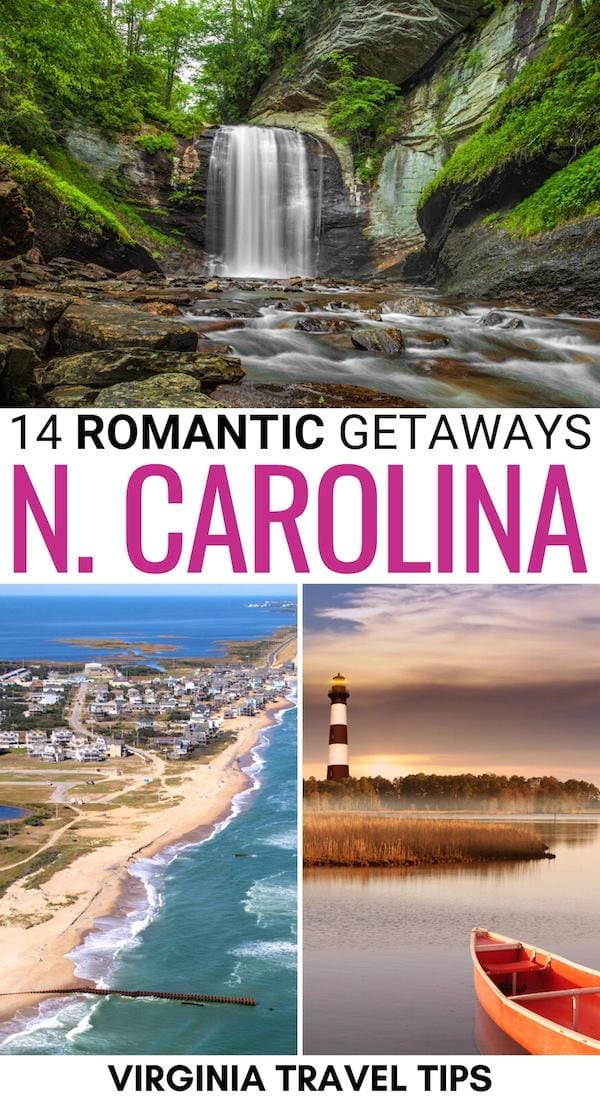 Are you looking for the best romantic getaways in North Carolina (or destinations for a Valentine's Day trip)? Click to view romantic places and hotels in NC! | Romantic places in North Carolina | Romantic places in Asheville | Romantic places in Charlotte | Romantic places in the Outer Banks | Date idea in North Carolina | Romantic vacations in North Carolina | North Carolina Valentine's Day trips | Things to do in North Carolina for couples | North Carolina honeymoon