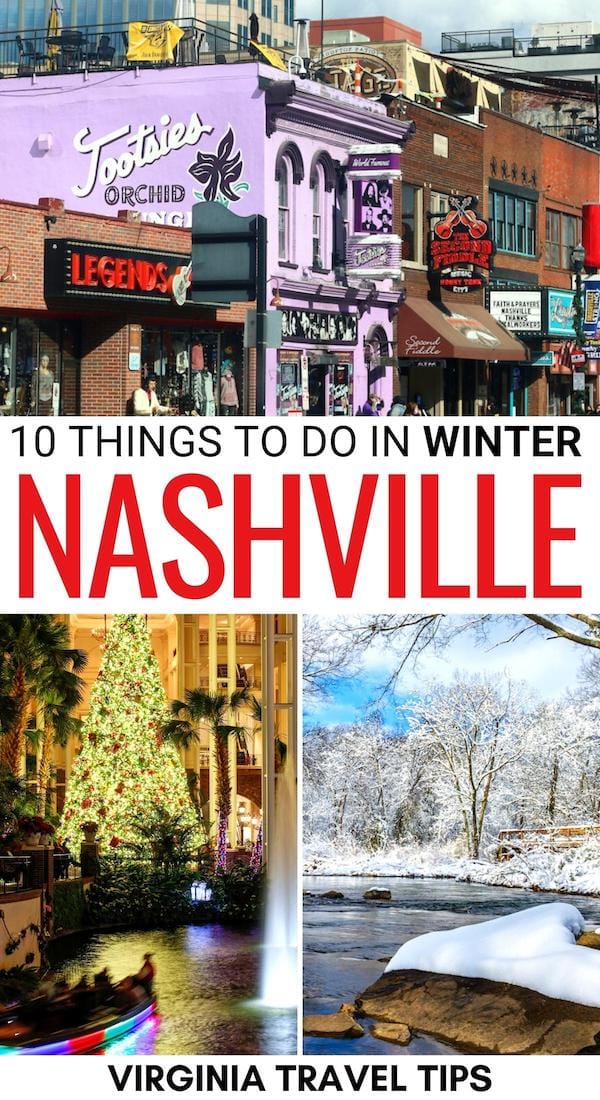 Planning a city break to Nashville in winter? This guide details some amazing winter activities in Nashville, including events, Christmas parades, and more! | Nashville itinerary | Winter trip to Nashville | Things to do in Nashville in winter | Winter in Nashville | Christmas in Nashville | Nashville Christmas events | Winter in Tennessee | Tennessee in winter | Nashville day trips | Nashville winter trip | Visit Nashville in winter | Nashville things to do | Nashville restaurants 