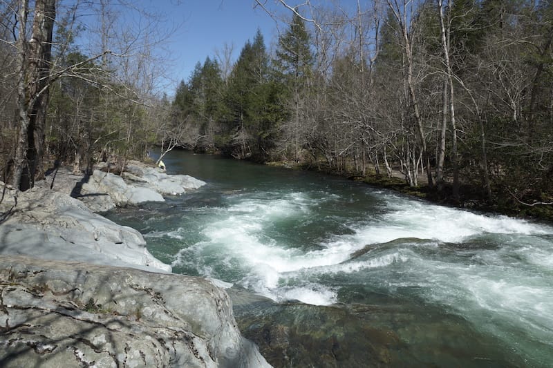 Cascades in a river in the Great Smoky Mountains