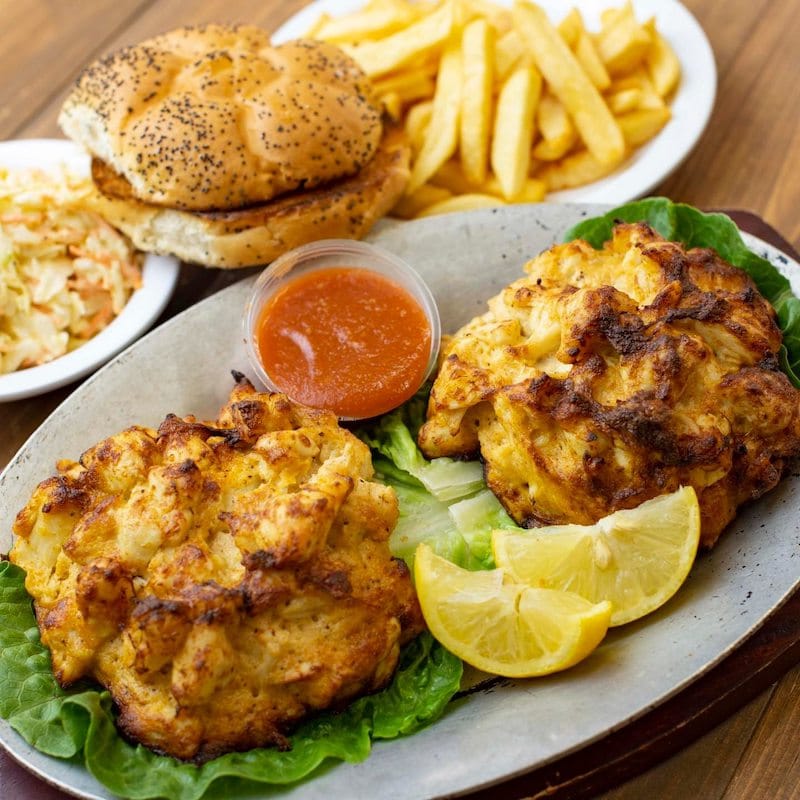 Crabcakes at Chick & Ruth's Delly in Annapolis