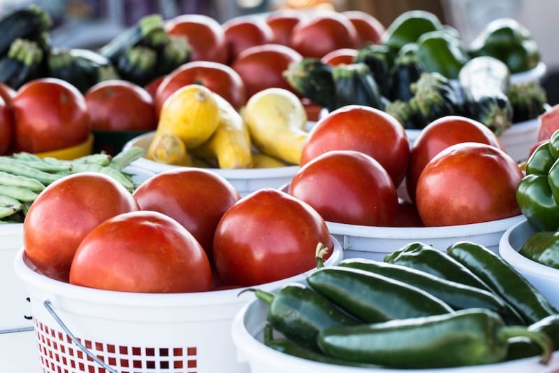 Farmer's market produce in Asheville