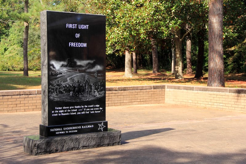 Freedmen’s Colony Monument at the Fort Raleigh National Historic Site