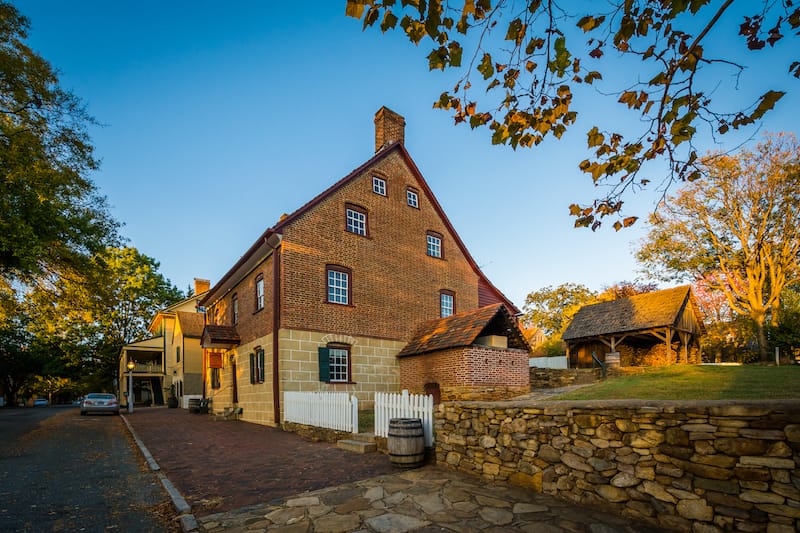 Old brick house in the Old Salem Historic District