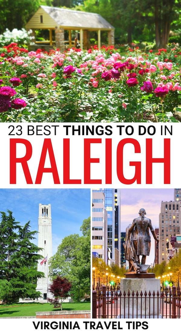 Are you searching for the best things to do in Raleigh NC for your trip? This guide details the best Raleigh attractions, landmarks, food, and more! | Raleigh things to do | What to do in Raleigh | Raleigh itinerary | Visit Raleigh NC | Travel to Raleigh | Places to visit in Raleigh | Raleigh restaurants | Raleigh BBQ | Raleigh coffee shops | Raleigh craft beer | Raleigh hikes | Hiking trails in Raleigh | Raleigh bucket list | Raleigh sightseeing | Raleigh landmarks | Attractions in Raleigh