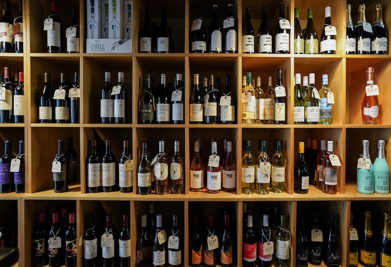 Wine selection at The Yelping Dog
