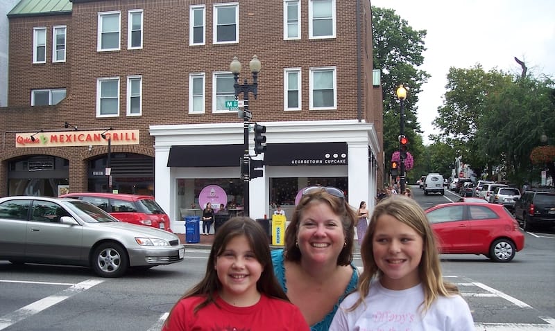 In front of Georgetown Cupcakes