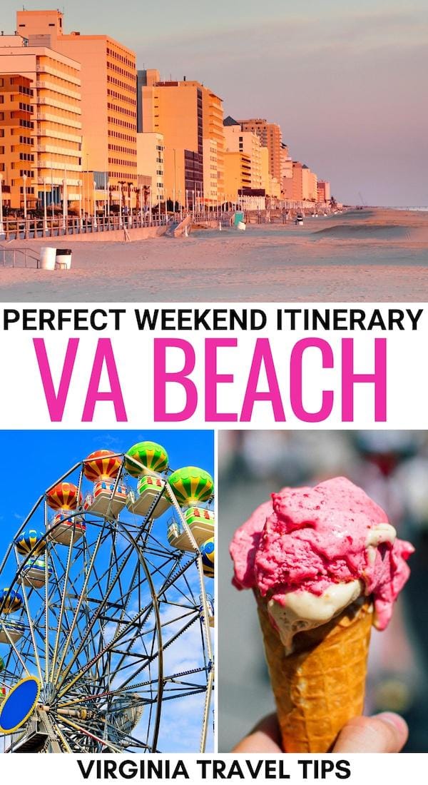 Are you looking to spend an exciting weekend in Virginia Beach? This Virginia Beach itinerary gives you fun options for 2 days (or more)! Click to learn more! | VA Beach itinerary | Things to do in Virginia Beach | Weekend in VA Beach | Virginia Beach weekend tips | What to do in Virginia Beach | Virginia Beach winter itinerary | Virginia Beach summer itinerary | Visit Virginia Beach | Hampton Roads itinerary | Virginia Beach travel tips