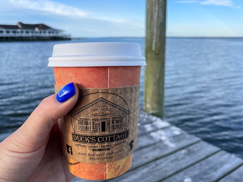 Duck's Cottage - I enjoyed my coffee on the Boardwalk