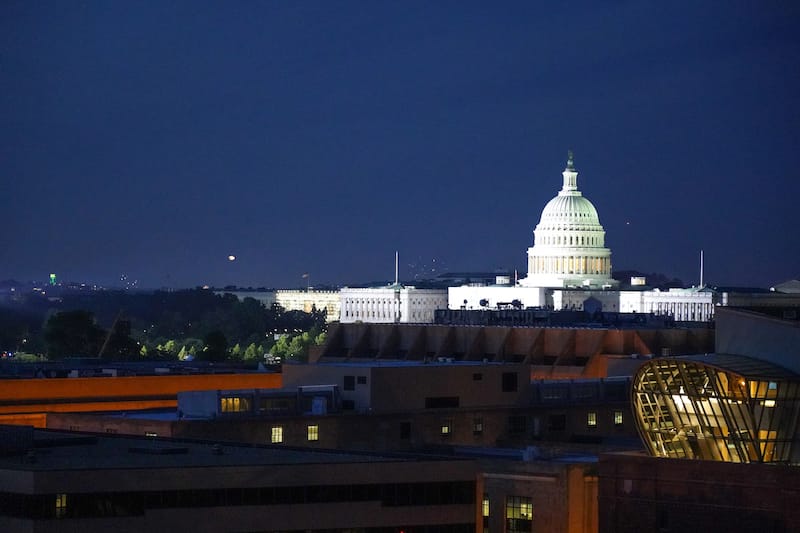 US Capitol Building from my hotel (Citizen M) in DC