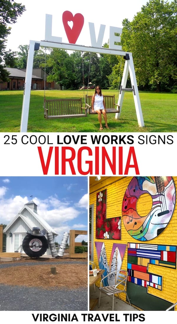 Are you looking for some amazing Virginia LOVE signs to visit on your upcoming road trip? These are some of the coolest LOVE Works signs in VA - read on! | Things to do in Virginia | VA bucket list | Virginia bucket list | What to do in Virginia | Things to do in VA | LOVEWorks Virginia | Virginia is for lovers | Places to visit in Virginia